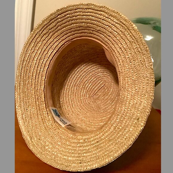 Betmar New York 100% natural Straw Summer Hat - small brim  cloche w/ flower - Picture 6 of 10